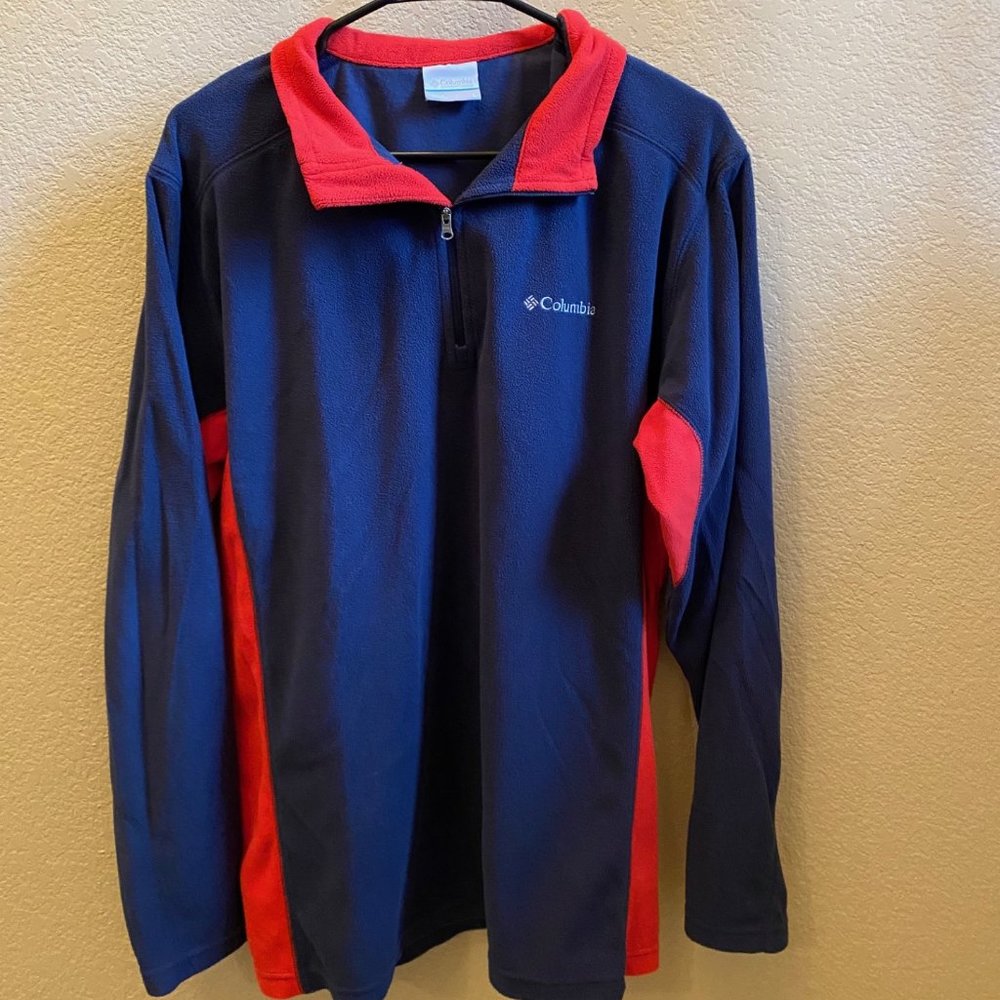 Columbia Men's Large Blue/Red Fleece